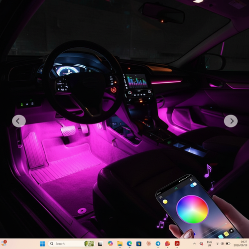 RGB Music Light Strip - Pink/Purple